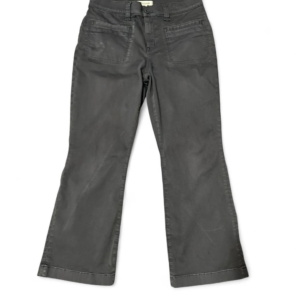 Madewell Kick Out Mid Rise Jeans Gray Stretch Cotton Size 30